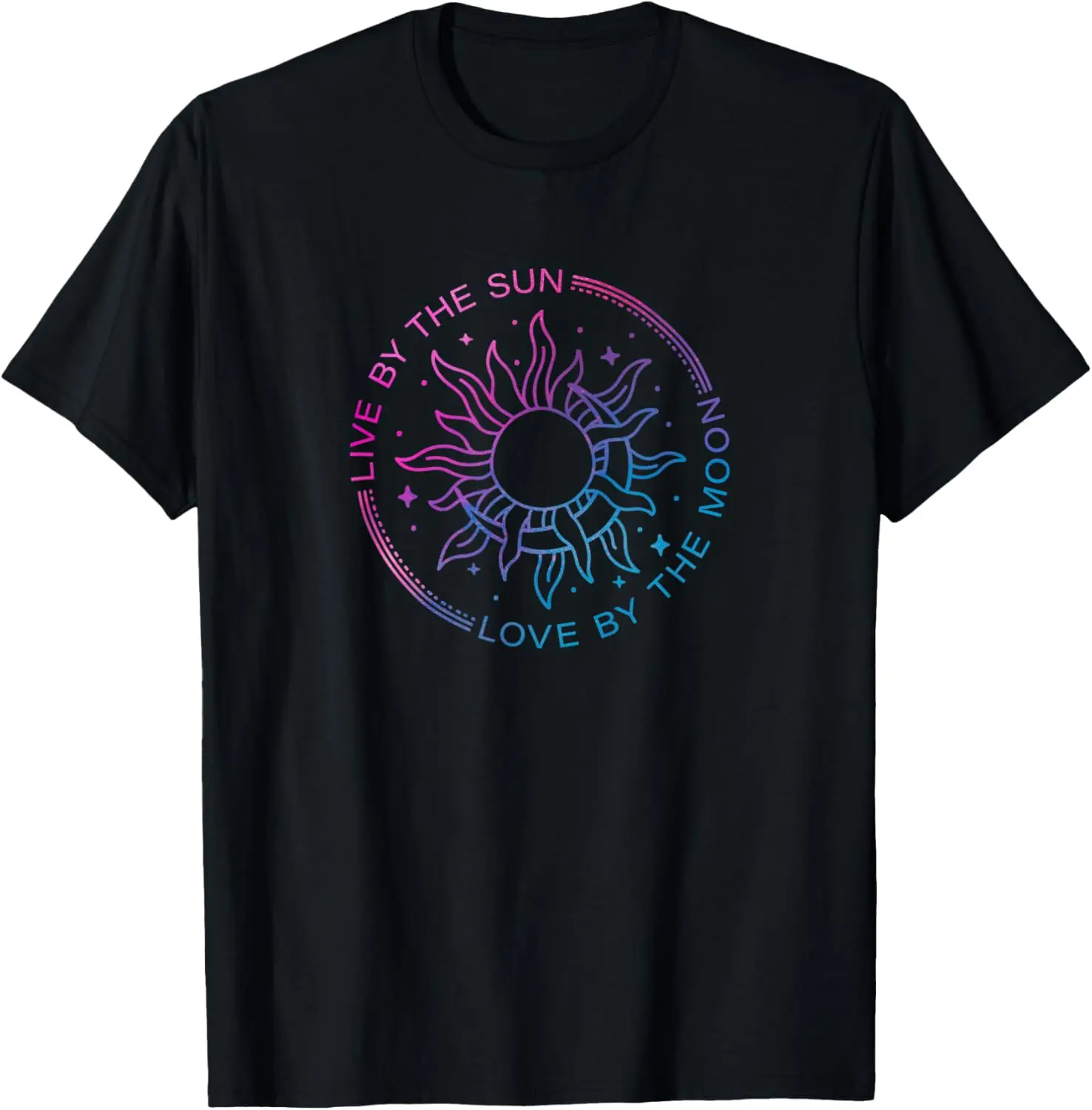 

Live by the Sun Love by the Moon Wicca Pagan Solstice T-Shirt