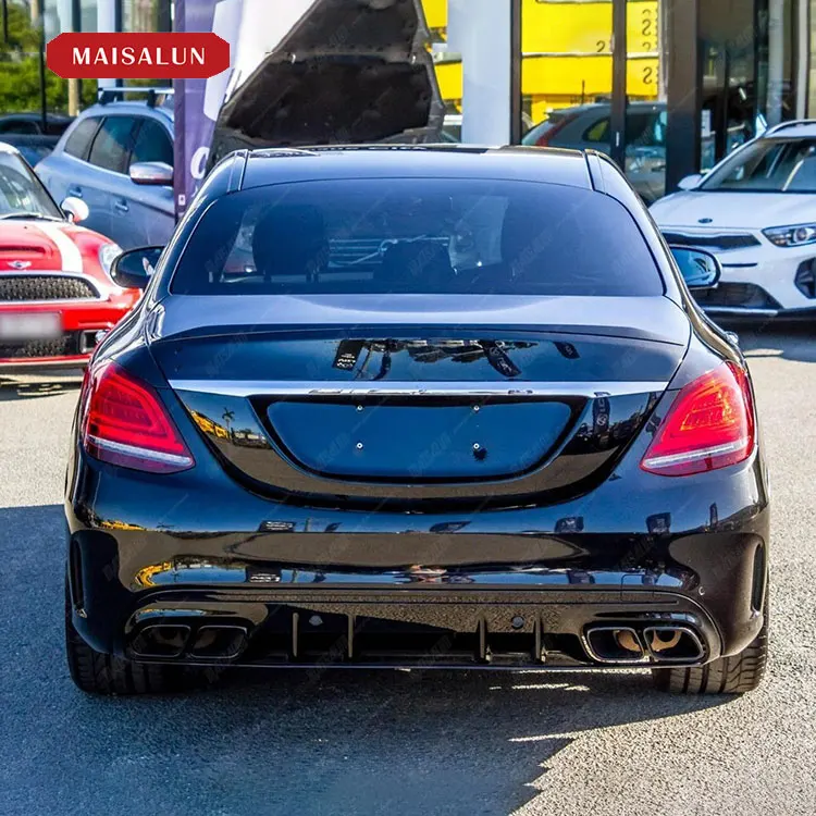 PP Material Body Kit for  C-CLASS W205 Upgrade C63 Style Car Bumper with Grille