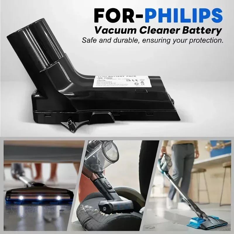 Replacement Battery 25.2V High Capacity for Philips SpeedPro Vacuum Cleaner XC7042 XC8147 FC6822 FC6827 FC6904 Max Aqua