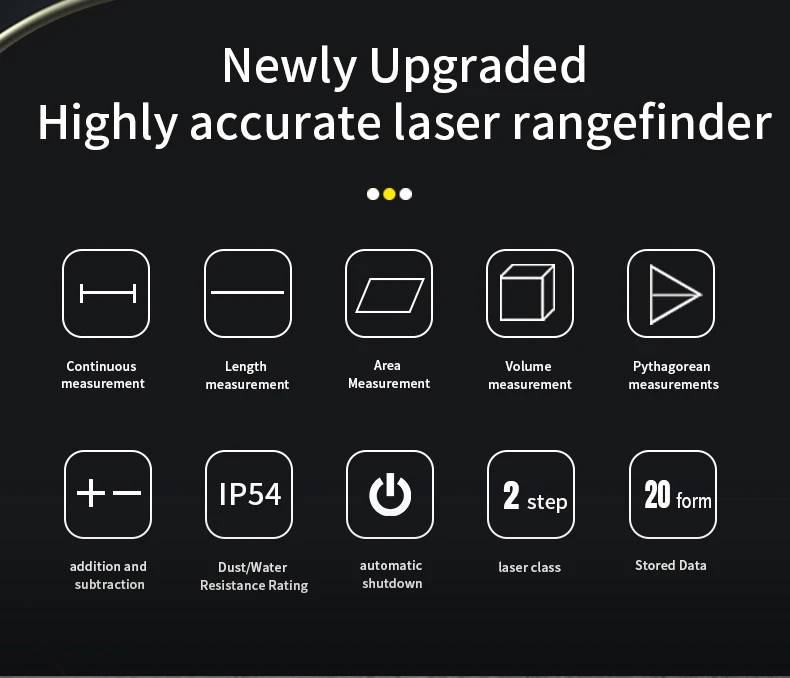 SNAKOL SK-120 Laser-Entfernungsmesser, 50/70/100/120 m hochpräziser Entfernungsmesser, IP54 wasserdichtes digitales Messwerkzeug – Detail 2