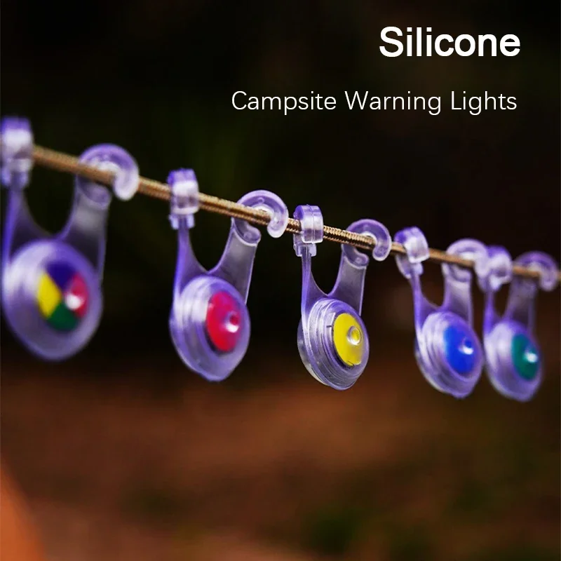 1PC LED Tent Rope Hanging Lights Waterproof Bicycle Tail Light Outdoor Camping Backpack Safety Warning Signal Light Rope Lamp