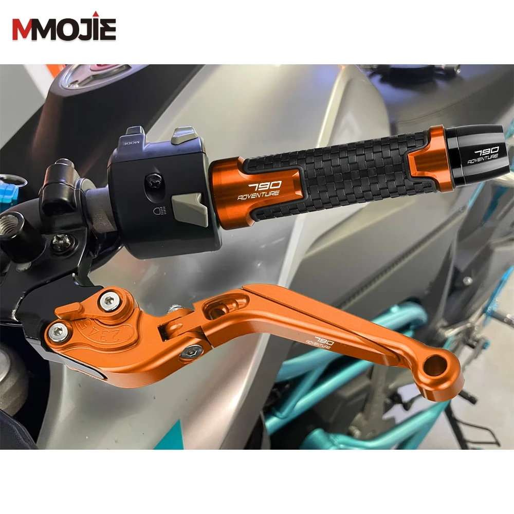KTM 790ADVENTURE S 2017-2020 790ADVENTURE/S 접이식 브레이크 클러치 레버 오토바이 7/8'' 22mm 핸들바 핸들 그립 엔드