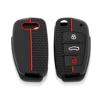 For Audi A4 B7 A6 C5 C6 A1 A3 8P TT Q3 Q2 Q7 TTS R8 S3 S6 RS3 RS6 Accessories Silicone Car Key Caps Case Cover Fob Keychain