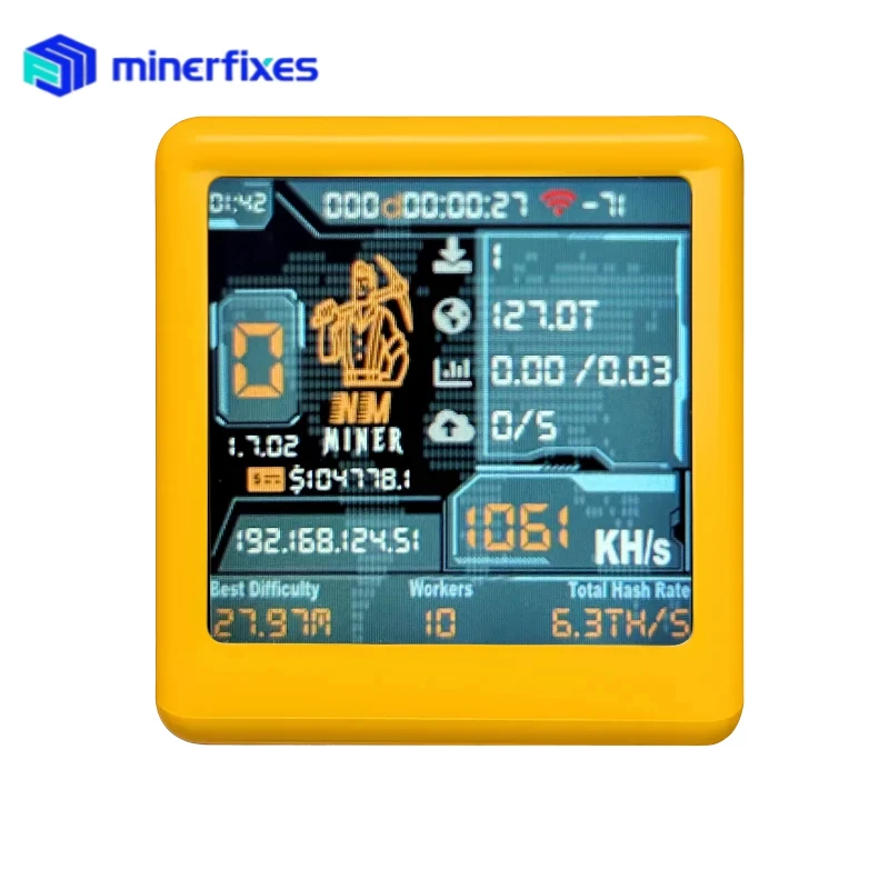 NEW NMminer Smart TV 1050KH/s Nerdminer V2  BTC solo mining crypto Lottery Miner silent Desktop Clock Miner bitcoin lottery mine