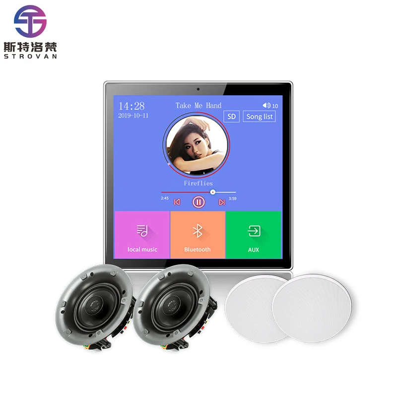 

4-Inch Touch Screen Smart Home Audio Amplifier Set with WiFi for Theatre Speaker Applications