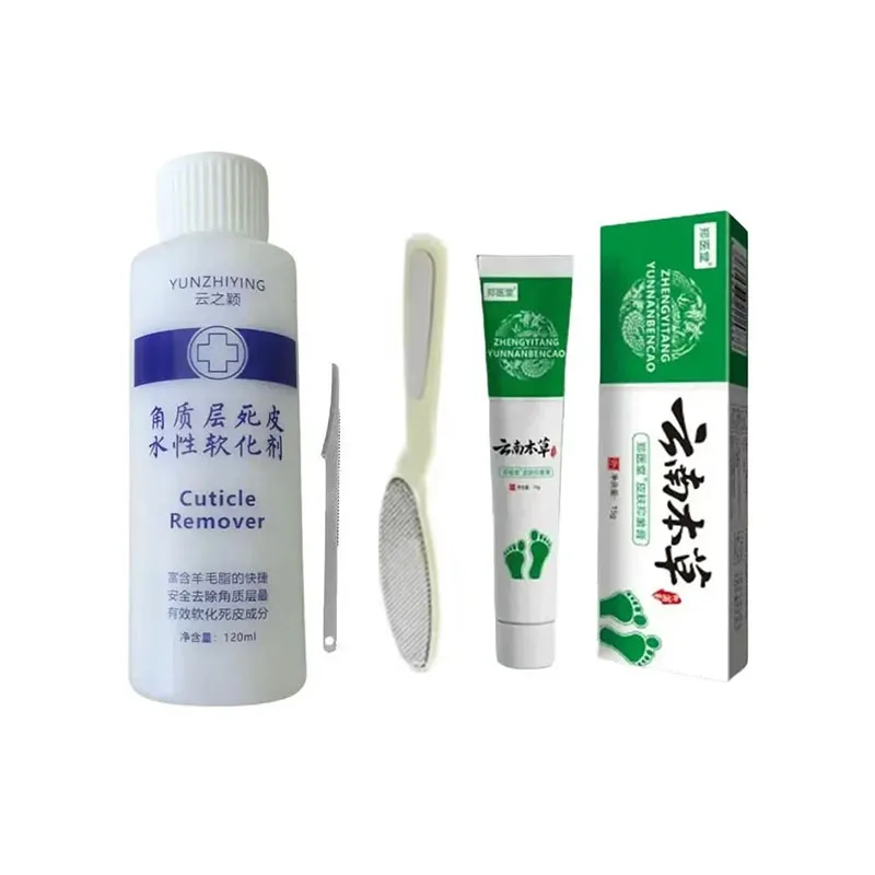 120ml Foot Cuticle Exfoliator Softener Foot odor Remove Dead Skin Foot Itch Peeling Calluses Foot Mask Pedicure Nail Enhancer
