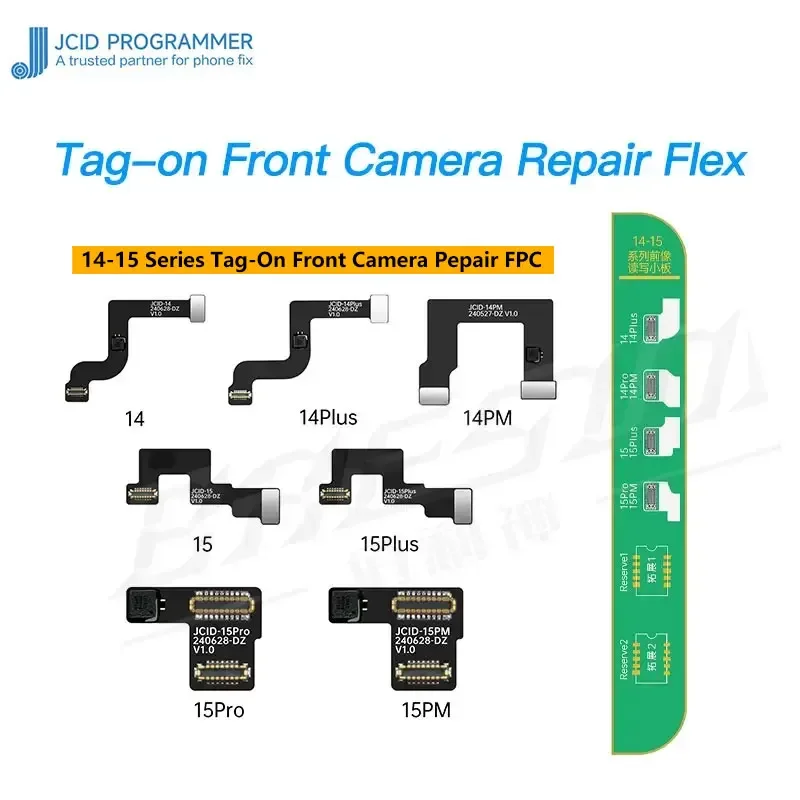 

JCID V1SE V1SPRO Ремонт передней камеры с биркой Flex FPC для IPhone 14 15 Pro Max Решенная передняя камера с функцией замерзания и расстояния