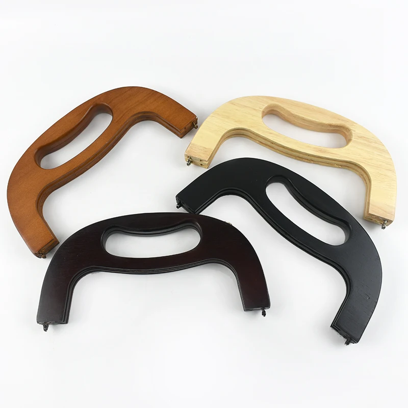 1/2Pcs Deepeel 24cm Holzgriffe Tasche Geldbörse Rahmen Verschluss Kuss Verschluss Frauen Handtasche Nähen Klammern häkeln Taschen DIY Zubehör – Detail 4