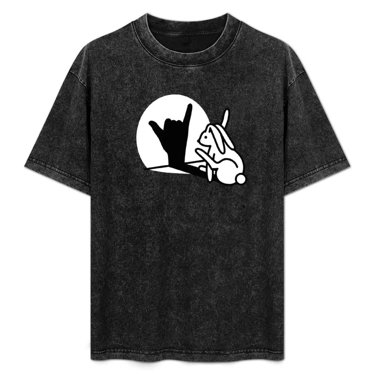 

Funny Rabbit shadow hand 'Call You' hand sign date T-Shirt t shirts for man graphic tees g man t shirts for men T-Shirt
