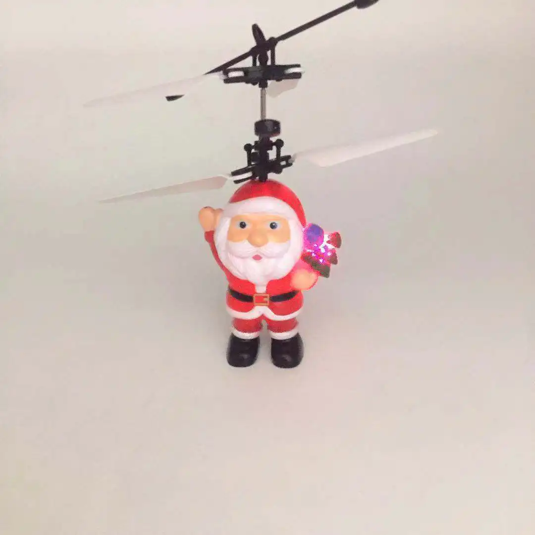 Santa Claus Sensor Aeroplane Hover Aeroplane Christmas Gift Hover Aeroplane Hand Sensor Aircraft Usb Charging Toy Yk20