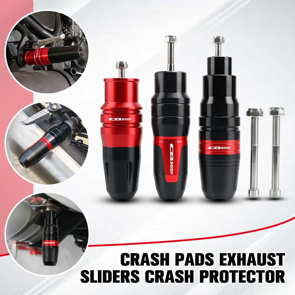 

Motorcycle Accessoires Aluminum Falling Protection Exhaust Slider Crash Pads Slider FOR HONDA CB300F 2014-2023