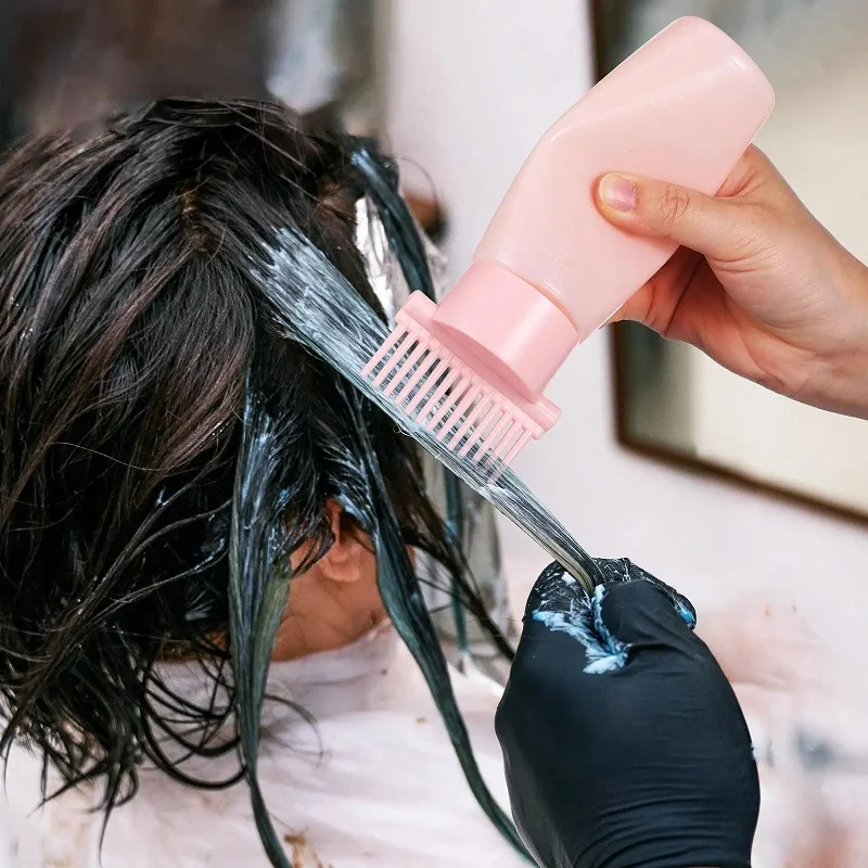 1pcs Root Comb Applicator Bottle with Oil Comb Dyeing Accessories Refillable Bottle Portable Hair Care Oil Container Tools