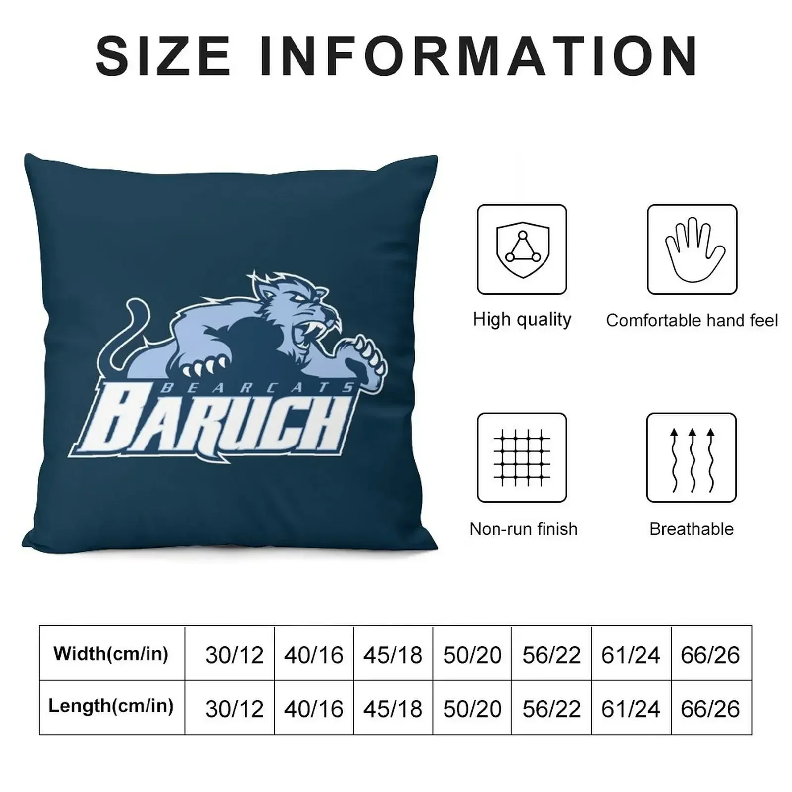 Fundas de almohada para sofá The Baruch Bearcats, fundas de almohada para sala de estar, fundas de cojines, fundas de almohada para sofá, almohada decorativa