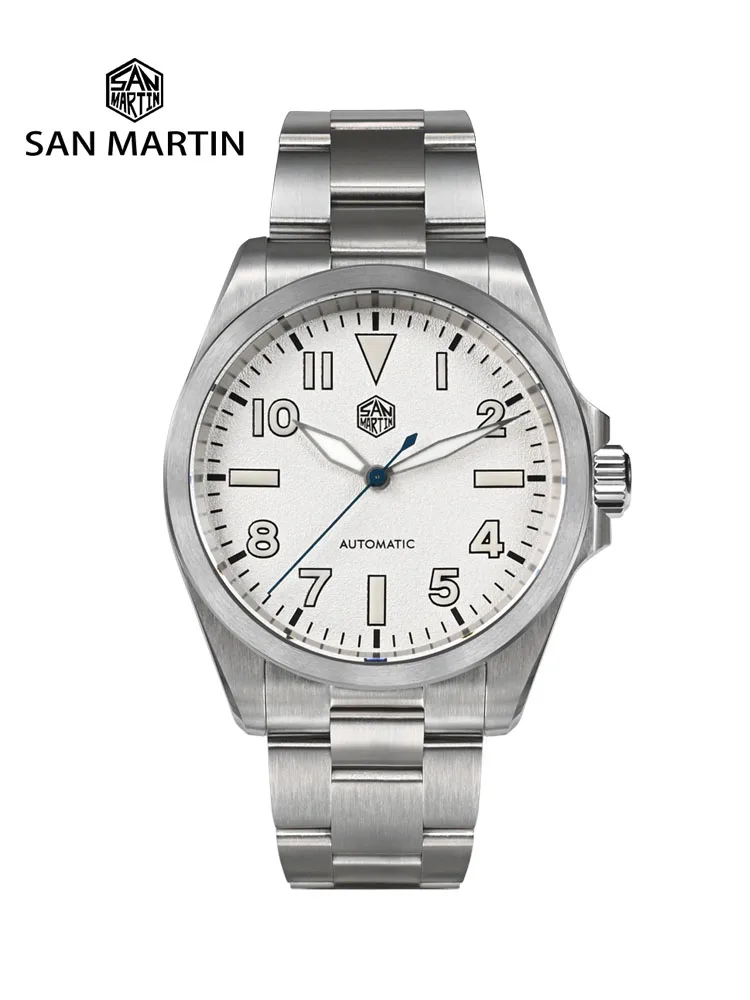 San martin neue 40mm edelstahl männer sport uhr nh35 automatische mechanische armbanduhr 100m wasserdicht BGW-9 leuchtend sn0132