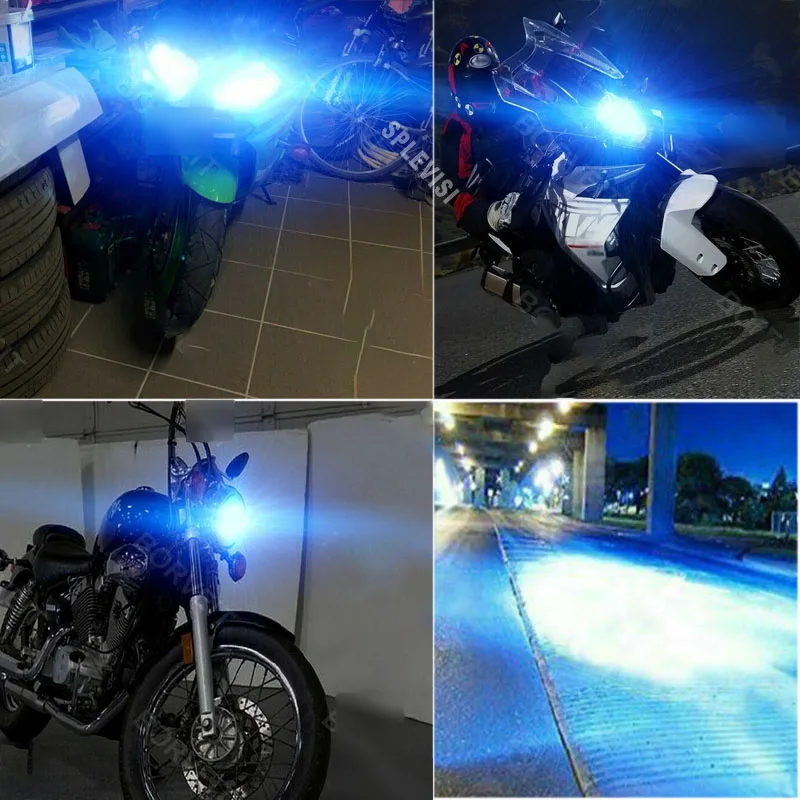 2x Ice Blue LED Headlight For Kawasaki Ninja 650 2006 2007 2008 2009 2010 2011 2012 2013 2014 2015 2016 2017 2018 2019 2020 2021