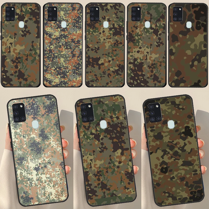 Flecktarn Camouflage Camo For Samsung Galaxy A34 A54 A14 A71 A51 A31 A11 A12 A22 A32 A52 A72 A50 A13 A53 Case