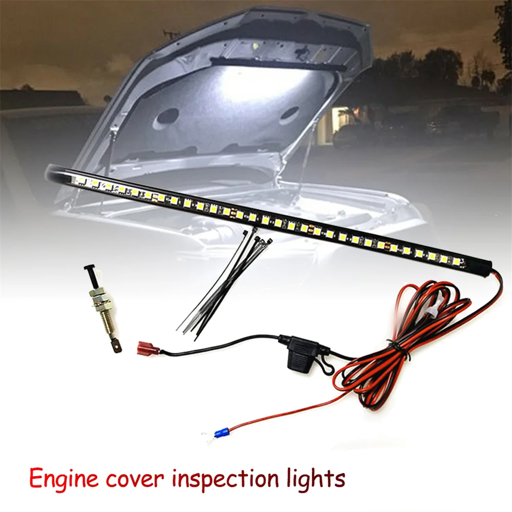White Under Hood LED Lights For Car Hood Light Kit With Automatic On/off-Universal Fits Any Vehicle Car Hood Light