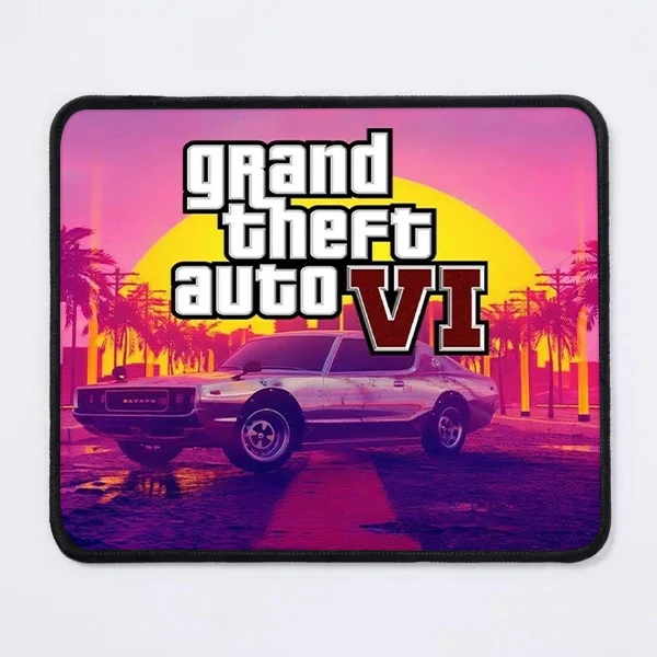 24/26/30/35cm Grand Theft Auto VI Lucia GTA6 Sunset Highway Steampunk Rubber HD Pattern Lockrand Keyboard Mouse Pads for Office