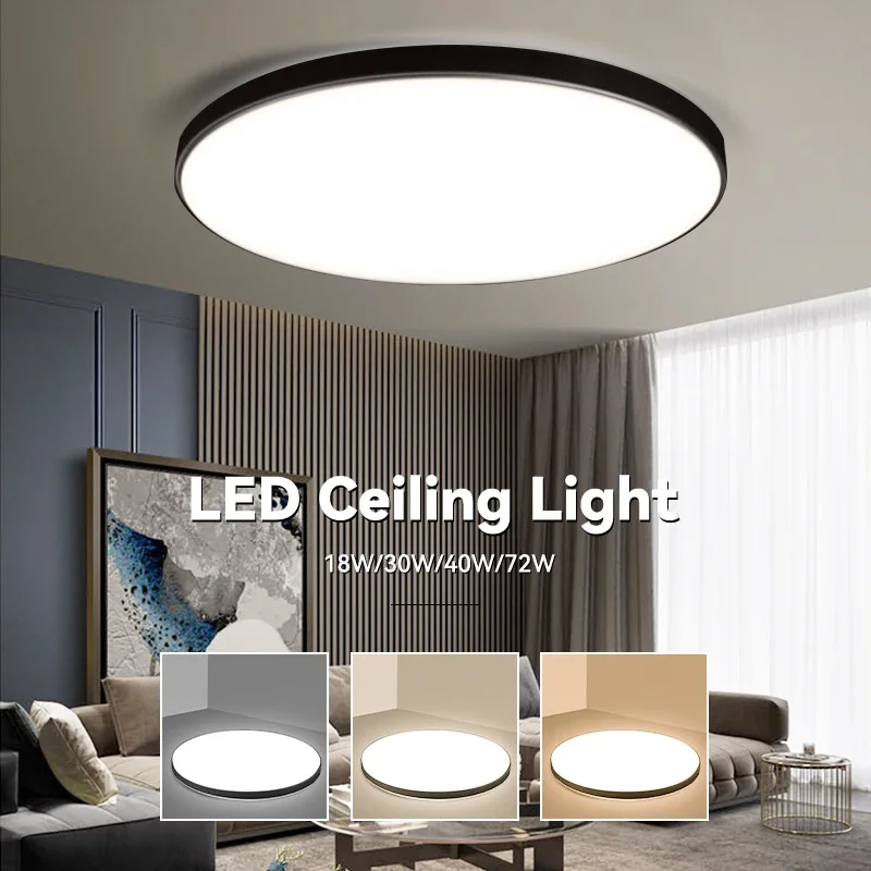 LED Ceiling Light 220V Waterproof Dustproof Three Proof Light Bedroom Bathroom Dining Room Kitchen Indoor Lighting Fixtures LED