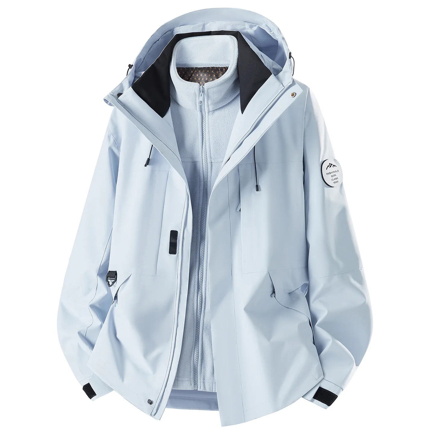 معطف Stormwear عصري متعدد الاستخدامات للنساء 2025 جديد للربيع والخريف والشتاء للزوجين في الهواء الطلق 3 في 1 بدلة تسلق الجبال للرجال