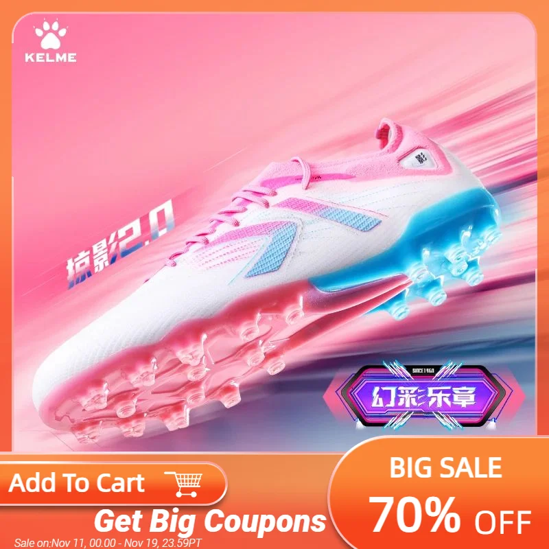 

Kelme Mg Football Shoes Men's Natural Artificial Grass Professional Competition Training Football Shoes Non-slip Soccer Shoes