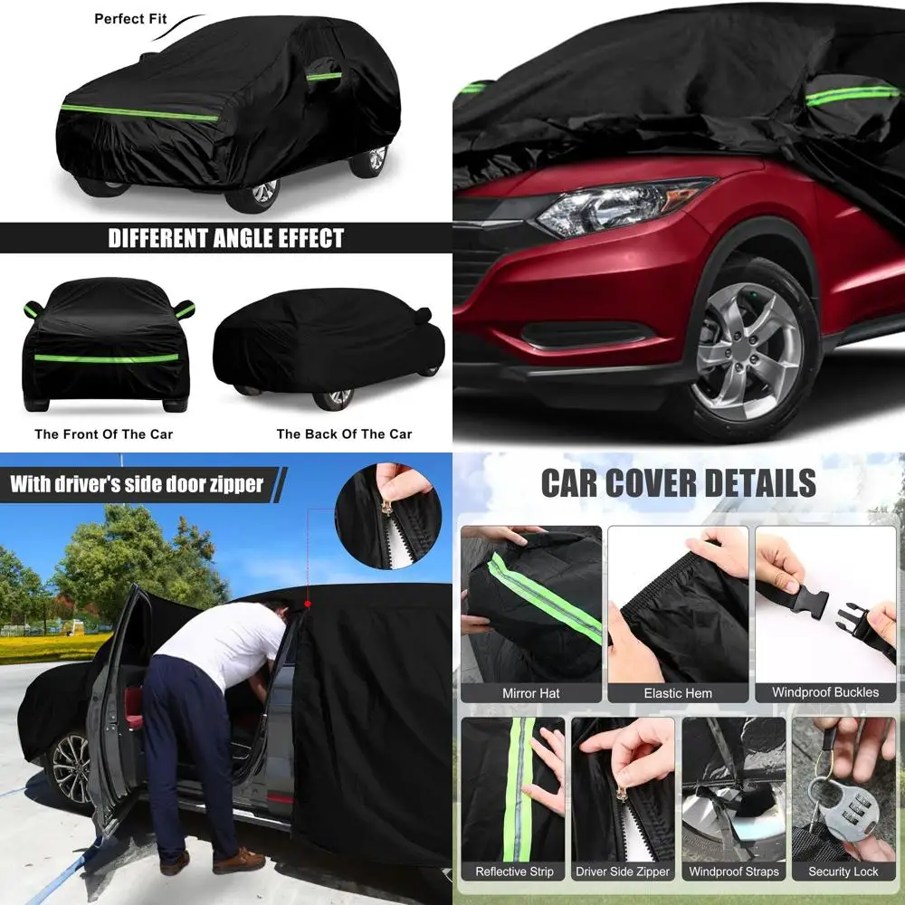 

HR-V 2015-2025 Waterproof Cover with 210T Cotton Lining, Door Zippers, Snow & Dust Protection