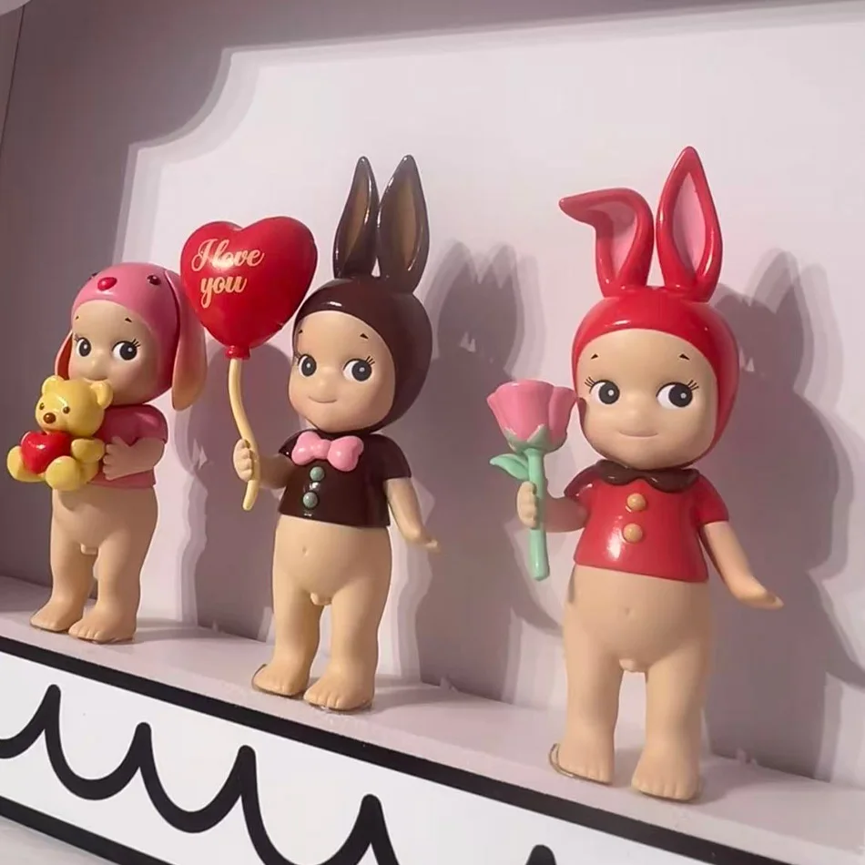 New Cute Doll Box The Gift of Love Series Animal Anime Figures Ornaments Dolls Desktop Car Ornament Children Gift Decoration