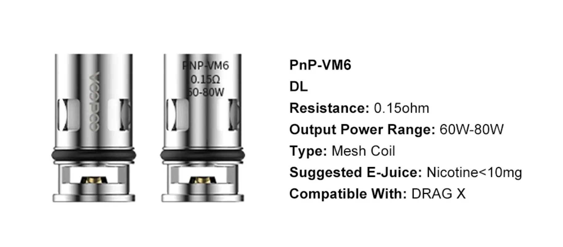 لفائف بديلة Ori Voopoo-PnP لـ VINCI Drag X S ، عدة جراب Mod ، 0.3 أوم ، 0.6ohm ، VM6 0.15 أوم ، R1 0.8ohm ، 5