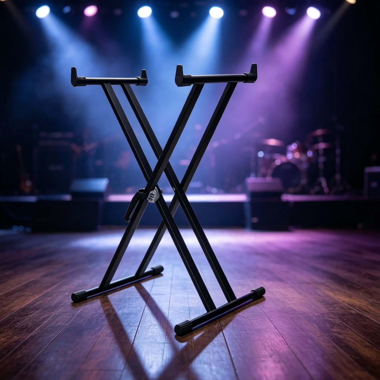 Double-X Keyboard Stand Portable Double X Keyboard Stand Sturdy Long-Lasting for Keyboardists, Home Studio, Stage view 6