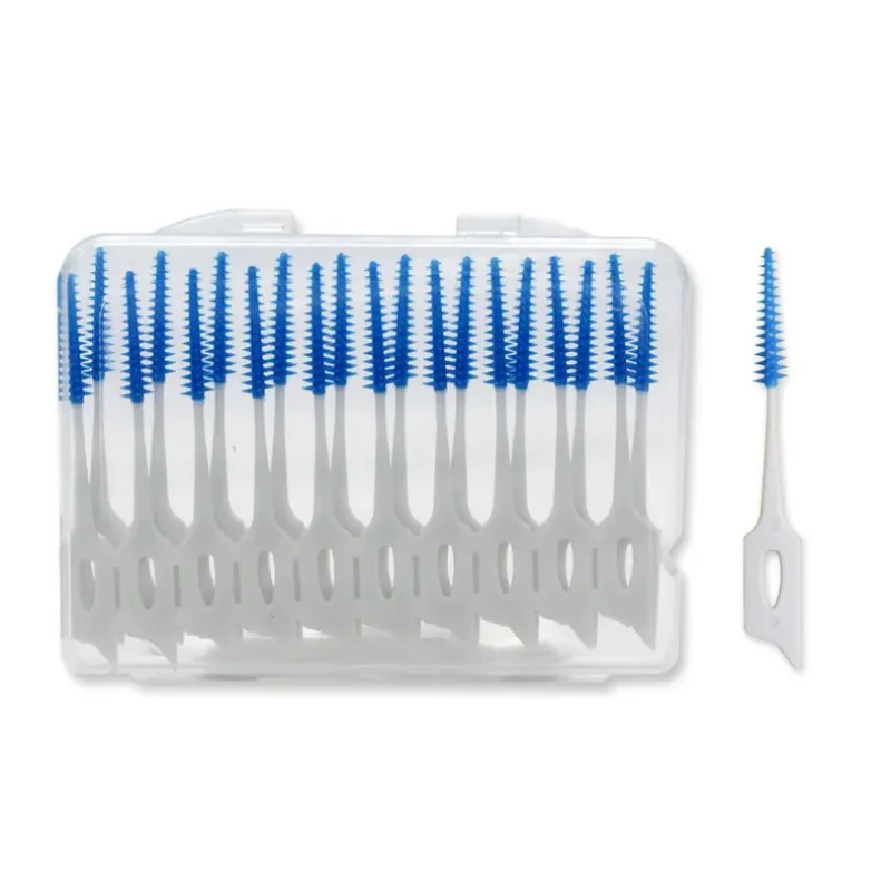 20 Pcs/Box Silicone Interdental Brushes Super Soft Dental Cleaning Brush Teeth Cleaner Dental Floss Toothpicks Oral Care Tools