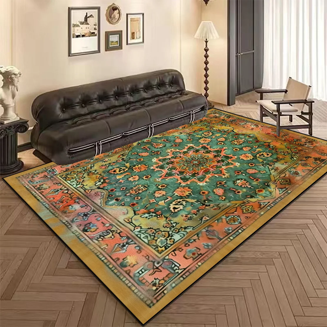 Large Area Persia Carpet Living Room Retro Decoration Sofa Table Area Rugs for Bedroom Lounge Non-slip Floor Mat Washable Tapete