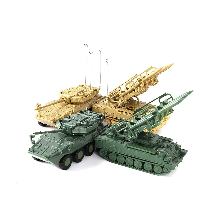 4D 1/72 Air Missile Defense System Assembly Puzzle Model Tank Destroyer Military Vehicle Toy