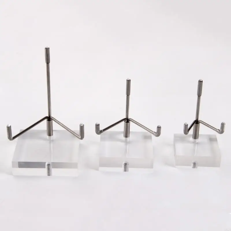 Acrylic Stand with Adjustable Metal Arms Display Rack for Crystal Mineral