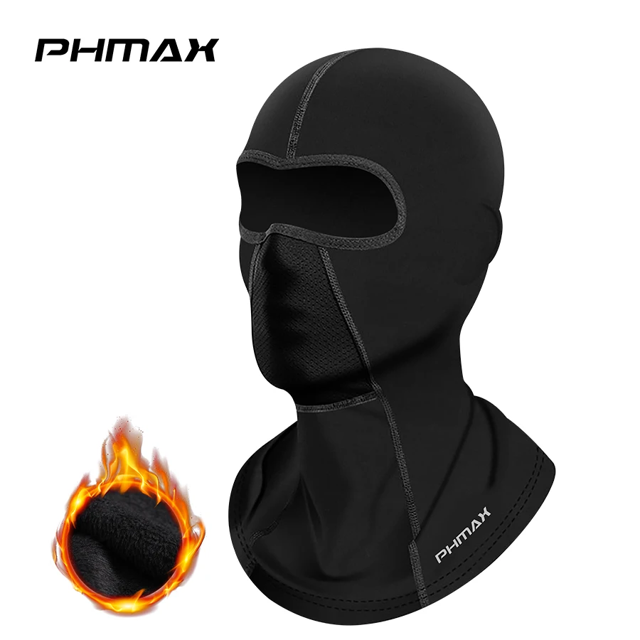 PHMAX-mascarilla térmica de lana para ciclismo, mascarilla facial para ciclismo a prueba de viento, pasamontañas, máscara de esquí, pesca, gorro de esquí