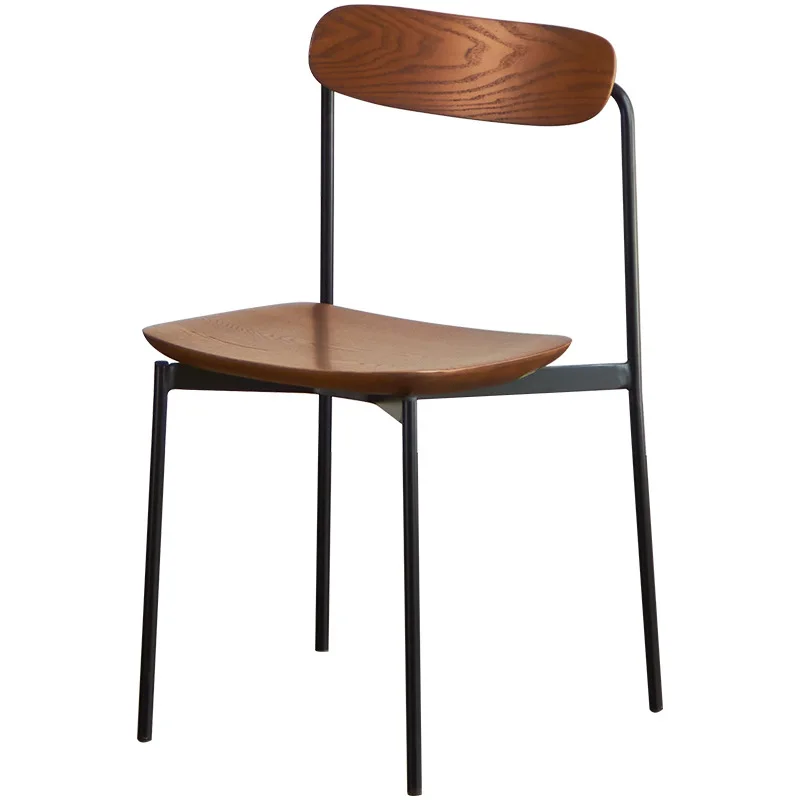 

Household dining chair Medieval Internet celebrity retro style coffee shop commercial milk tea shop solid wood stool
