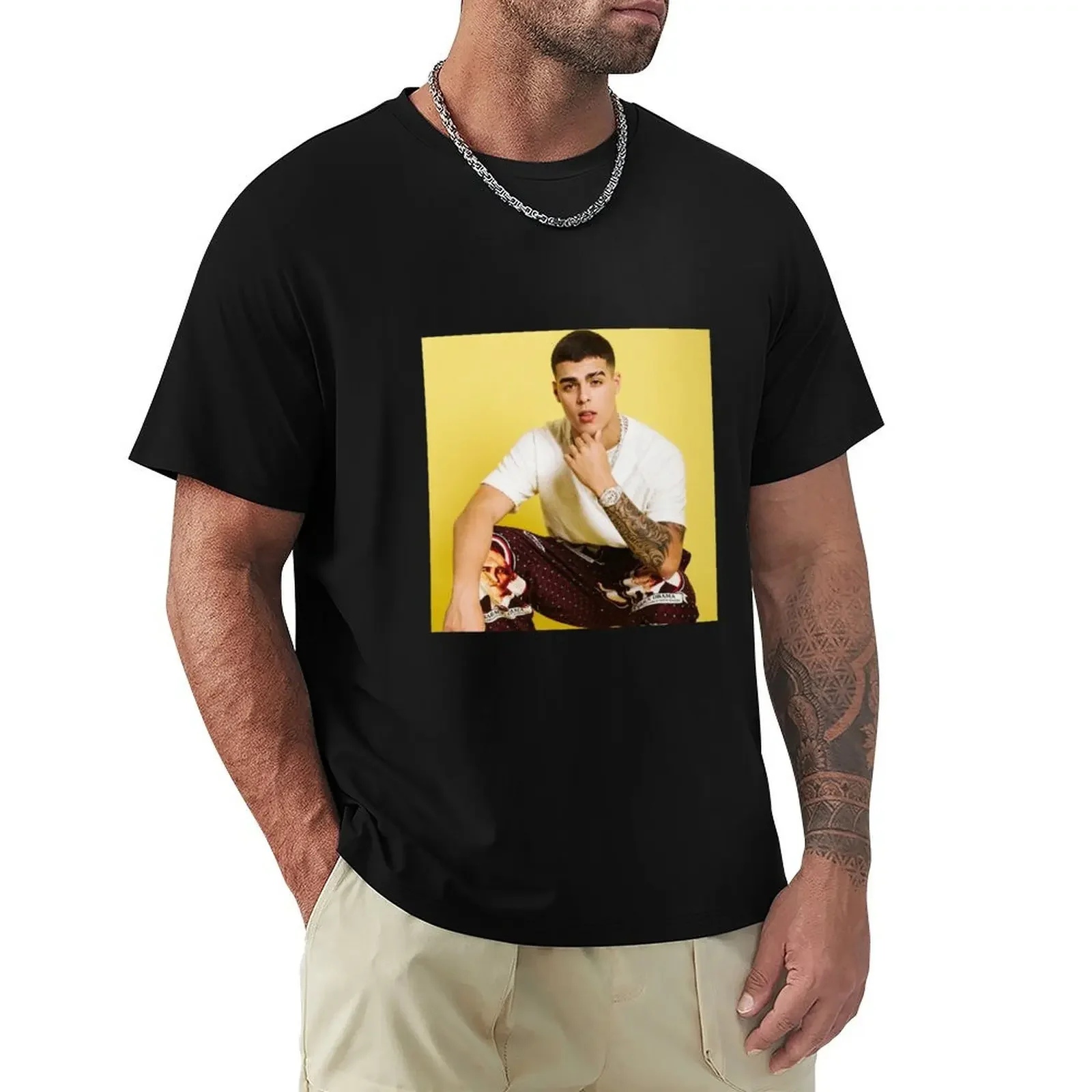 LUNAY Yellow Tattoos T-Shirt plus size tops boys whites customs design your own mens fashion