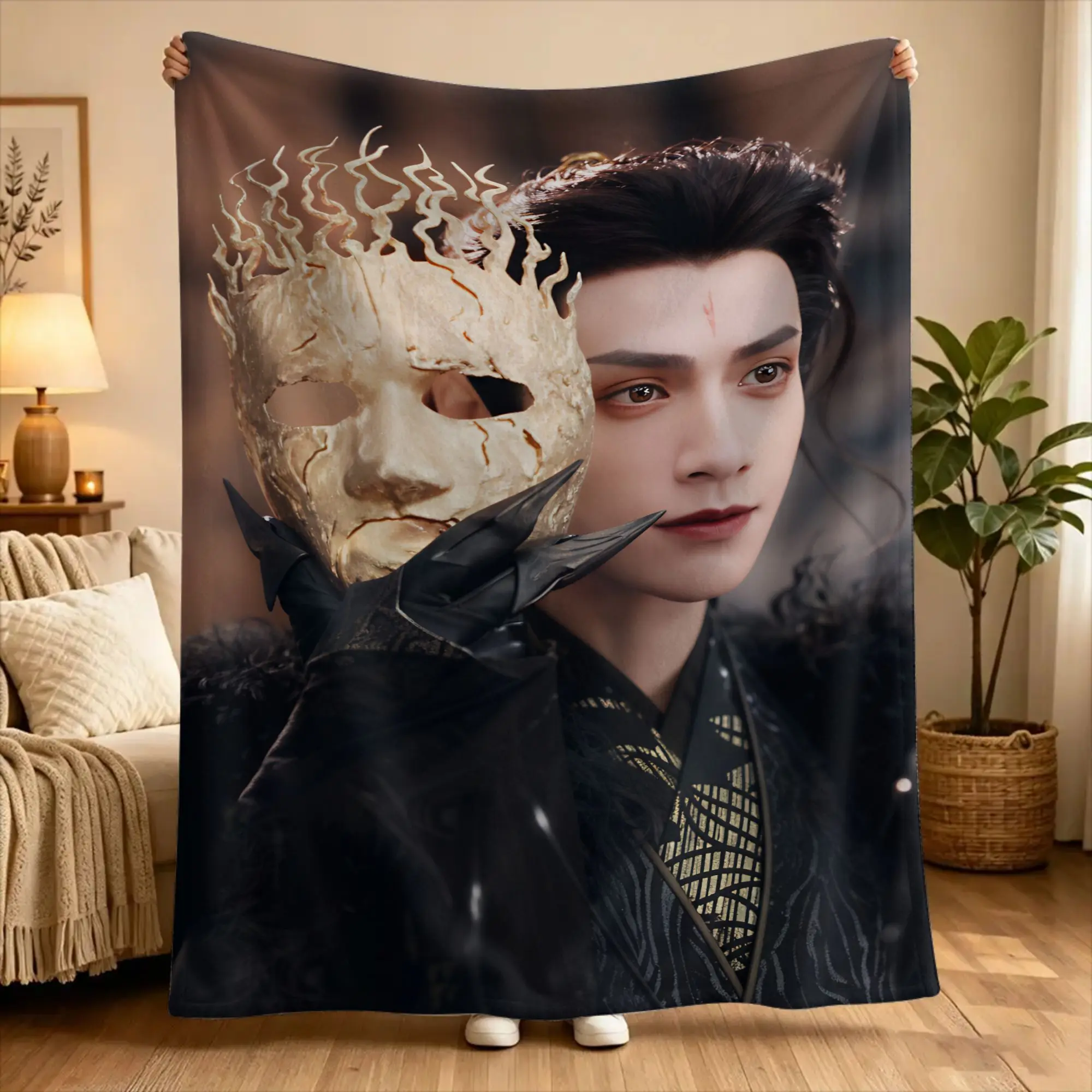 Leo Luo Yunxi Bai Lu  Blanket  Travel Office Flannel Throw Blanket For Couch Chair Sofa Bed Soft Warm Design Quality Bedspread
