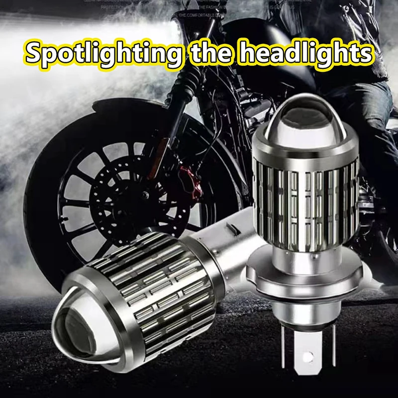 1 Pc New And High Quality Motorcycle Headlight H4 BA20D LED MOTO Fisheye Lens Fog Light