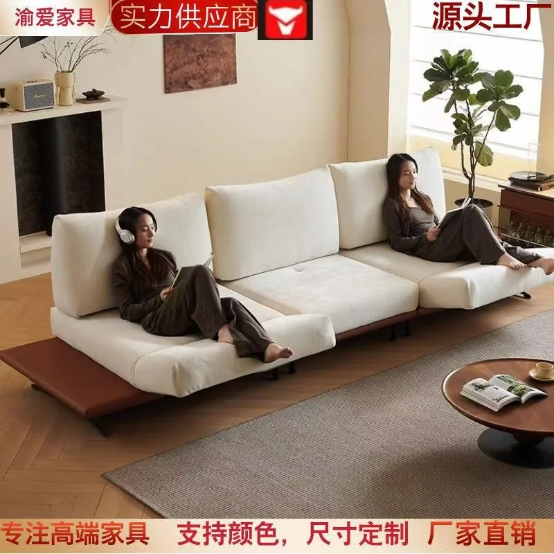 Fabric Sofa Living Room 2026 New French Cream Rotating Multifunctional Chenier Medieval Dynamic Island Sand