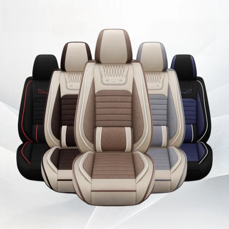 

Breathable Universal Seat Cover Fully Surrounded Cotton Linen New Motors Car Accessories