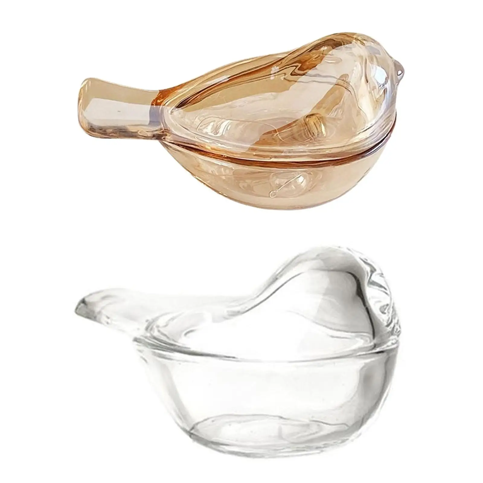 Retro Glas Vogel Schmuck Mini Ohrringe Ring Schmuck kästchen mit Deckel Andenken Fall Ringe Armbänder Box