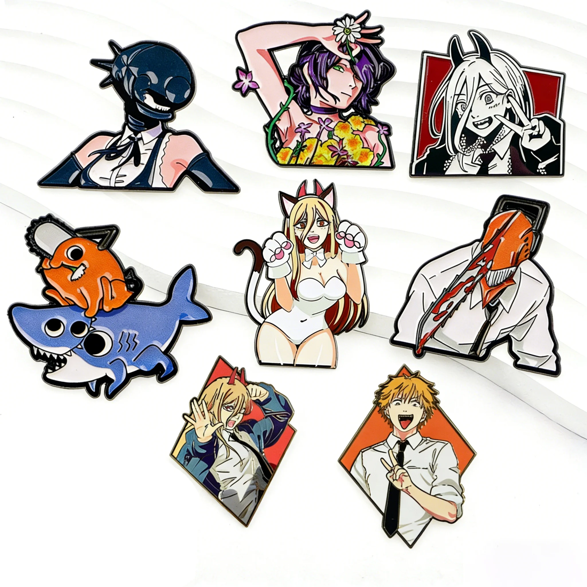 Coole Hai-Emaille-Pins, Cartoon-Mädchen-Broschen, Abzeichen für Rucksäcke, Jacken, Hüte, Fans-Kollektion, Geschenke, Cosplay-Zubehör