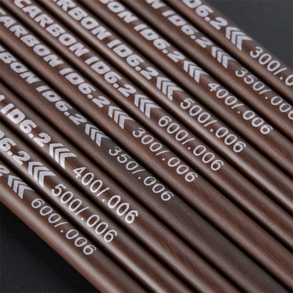 31inch Pure Carbon Arrow Shaft Spine 300 350 400 500 600 ID 6.2 mm for Recurve Bow Compund Bow and Arrows Hunting Shooting