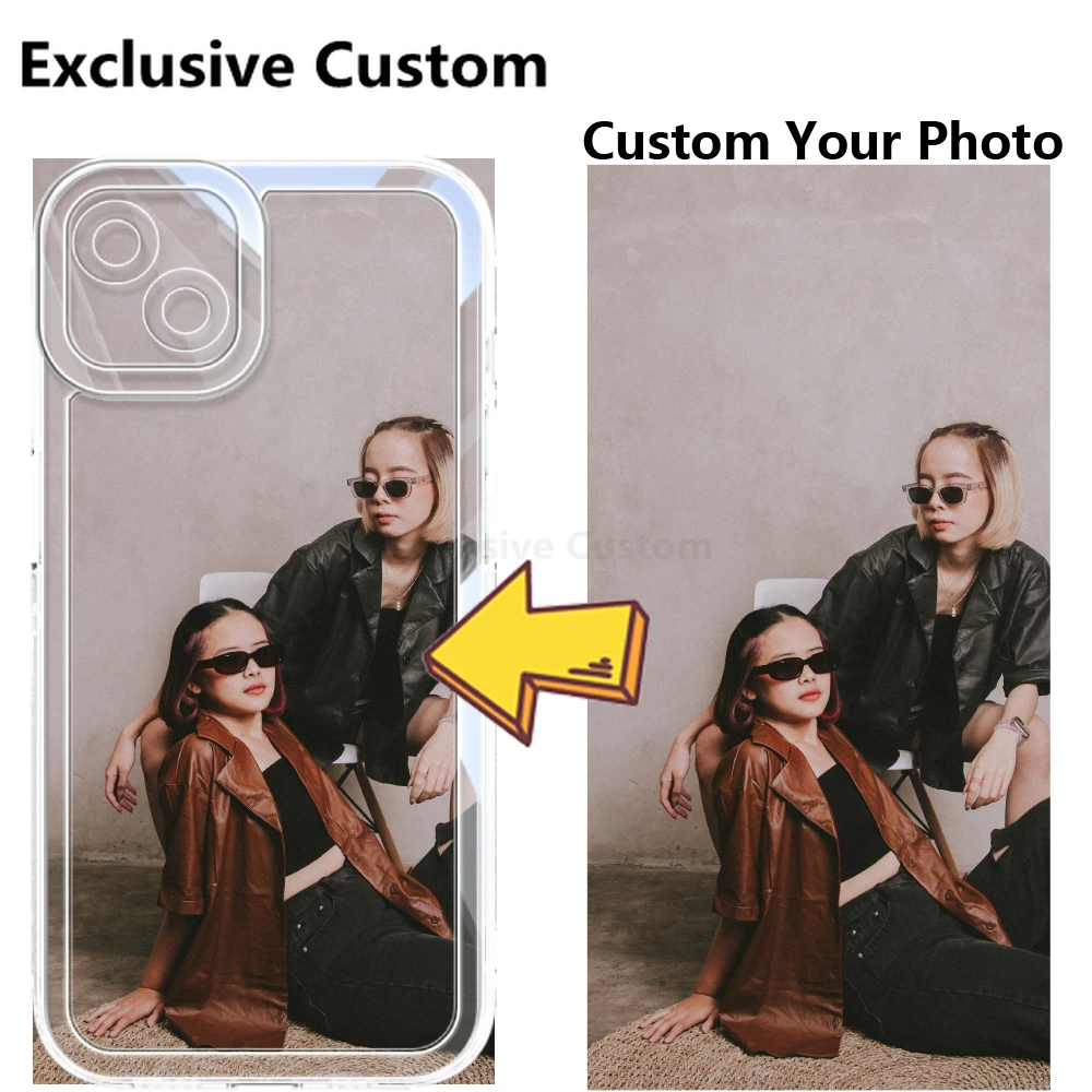 Exclusive Custom Personalized Transparent TPU Phone Case for Xiaomi POCO X5 X4 X3 PRO 5G DIY Cover Customized Design Name Photo