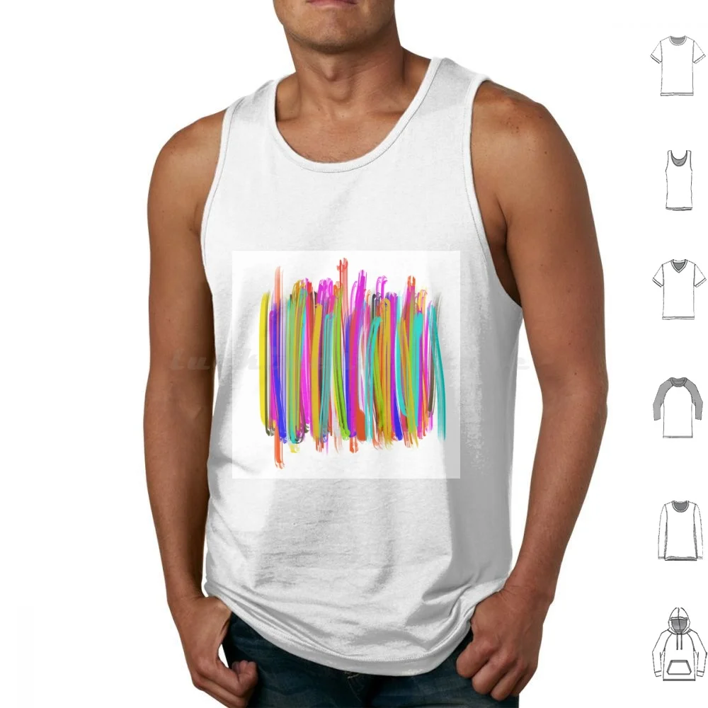 Lines Summer 2019 Tank Tops Print Cotton Lines Colour Color 2019 Summer Abstract Fashion Fashionblogger Nyc London Paris