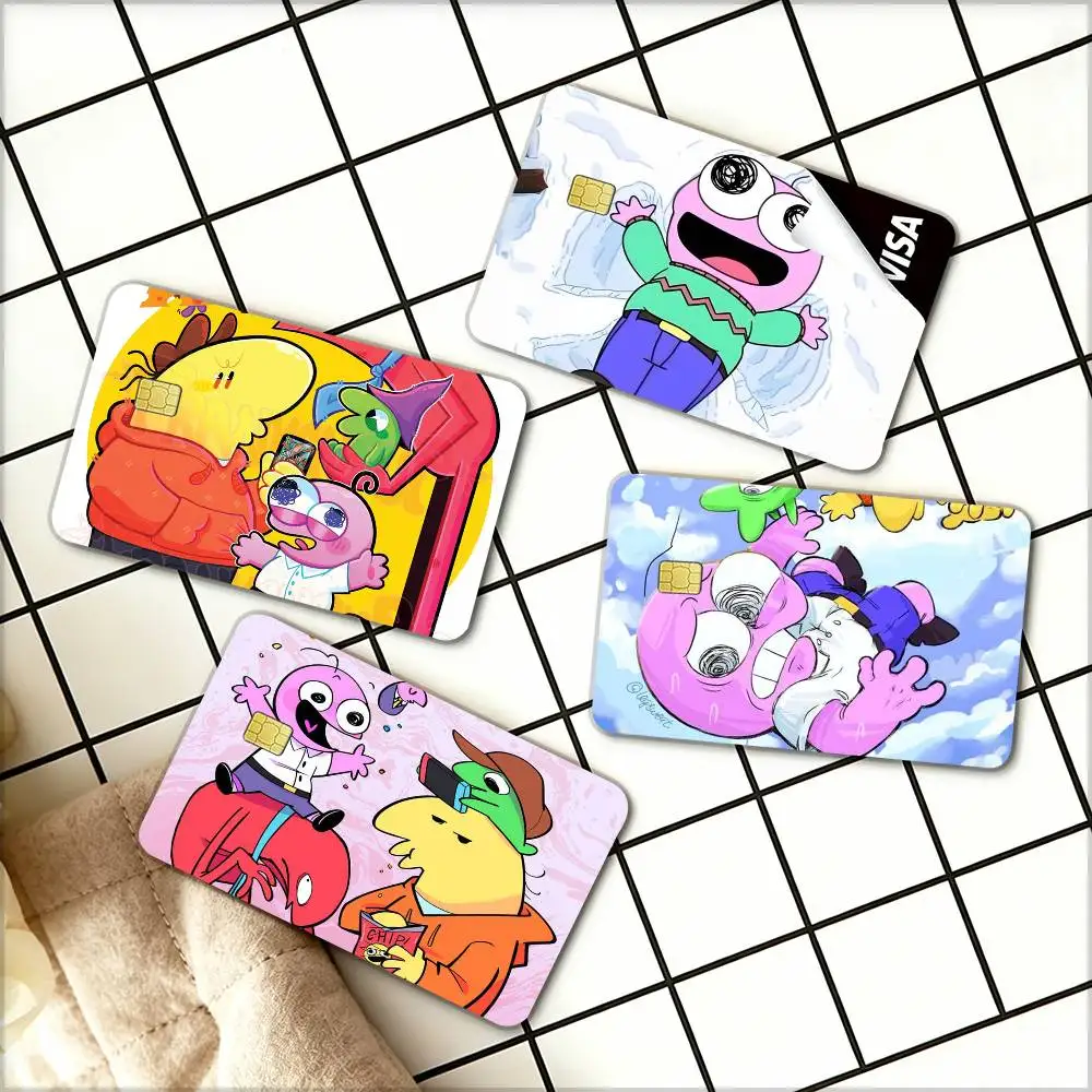 

cartoon S-smiling f-Friends Waterproof Film Skin Cover Credit Card Stickers Debit Front Bank Bus Pass