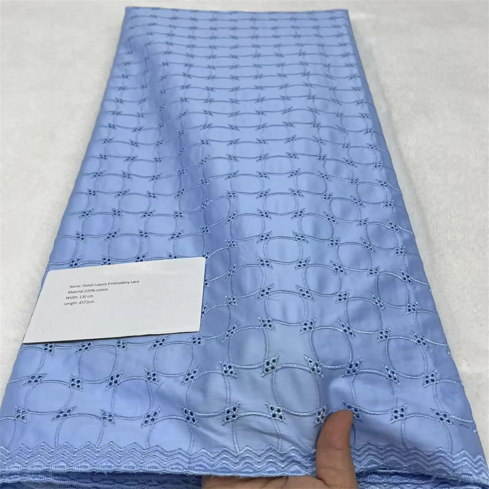 2025 Nigerian Polish Lace Material For Men Cloth African Soft 100% Cotton Lace Fabric High Quality Material for Man Suit fabric