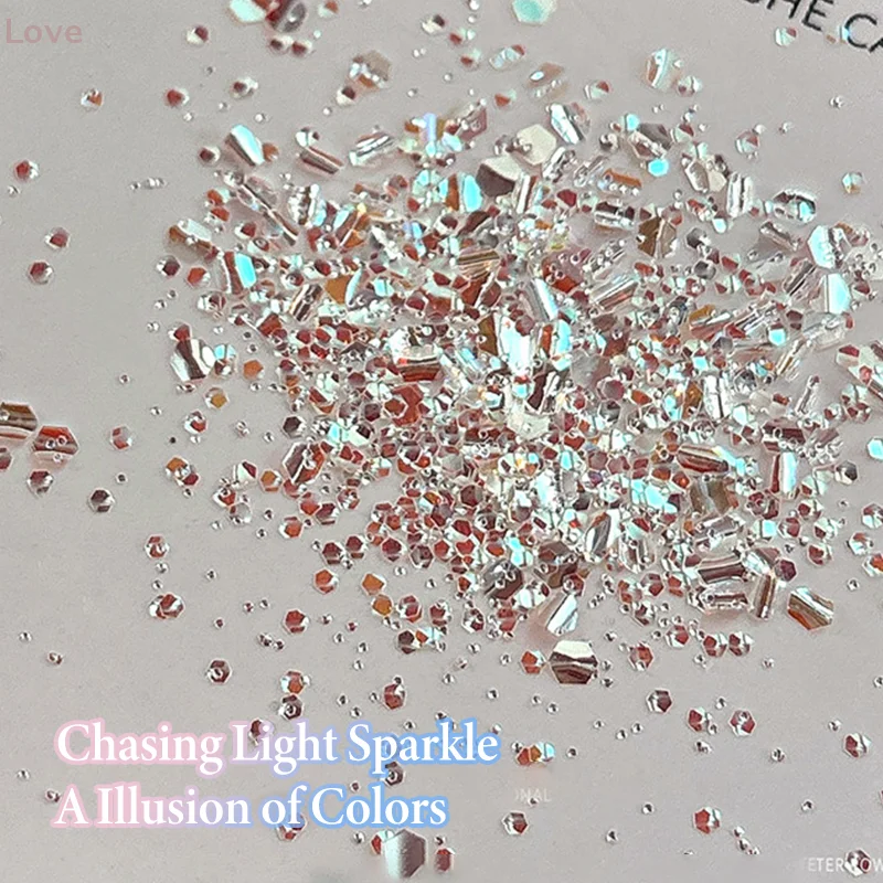 1 صندوق صغير تألق مسمار بريق الديكور صالون اكسسوارات DIY بها بنفسك تصميم فني مع التألق للاستخدام المنزلي مانيكير باديكير #3