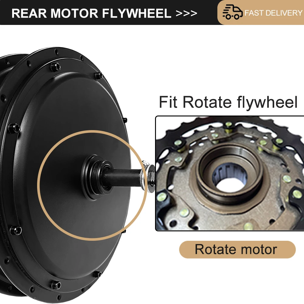 MXUS Motor 72V 3000W/5000W Electric Bicycle MXUS Brand Motor 48V 1000W/2000W Rear Brushless Gearless Hub Motor