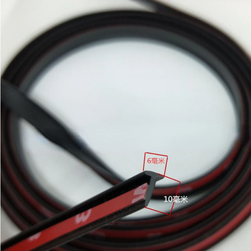 6mm Car Rubber Sealing Strip Small Slanted T-Type Auto Door Seal Weatherstrip Sound Insulation Edge Sealant Seal For Car